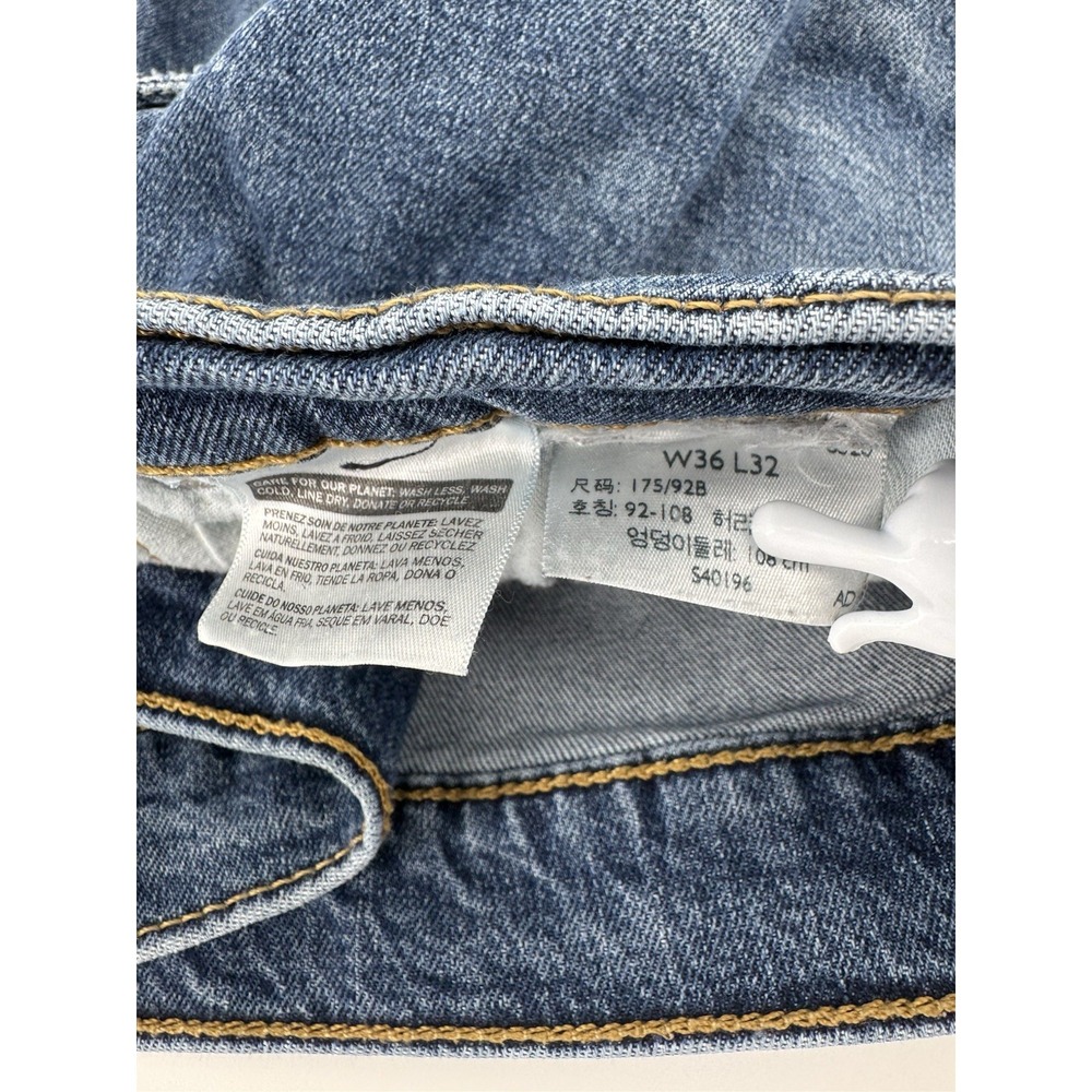 Levi's 511 Size 36x32 Denim Jeans Regular Fit Tapered Leg Distressed Red Tab - Picture 8 of 12